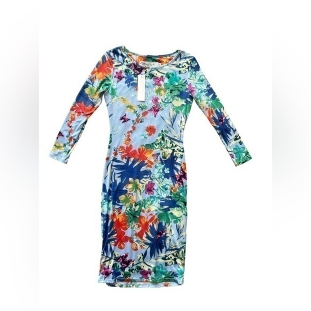 TbagsLosAngeles Bodycon beautiful floral dress - Picture 3 of 11